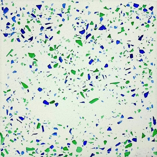  Aqua (mix of bright green & blue) / Square 20cm x 20cm / Wall tile 13mm (1/2”) – 12 tiles per box (5.16 sq.f.)