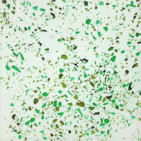  Green (mix of bright & olive green) / Square 20cm x 20cm / Wall tile 13mm (1/2”) – 12 tiles per box (5.16 sq.f.)